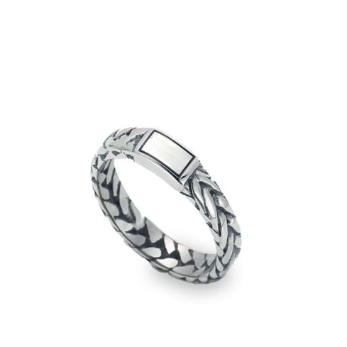 Antique silver S.Steel Balinese Ring