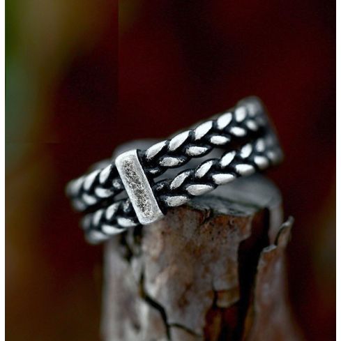 Antique silver S.Steel Balinese Ring