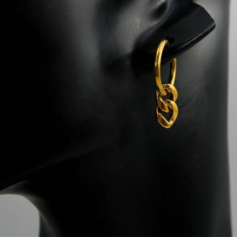 Gold Plating S.Steel Long Earrings
