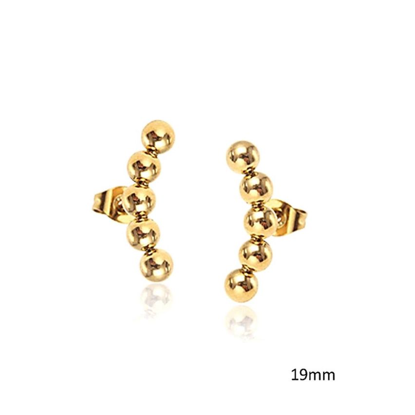 S.Steel Gold Plating Smooth Women 7.5g 27x25mm
