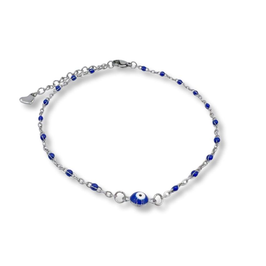 S.Steel Blue marine Anklets Women-c 4g