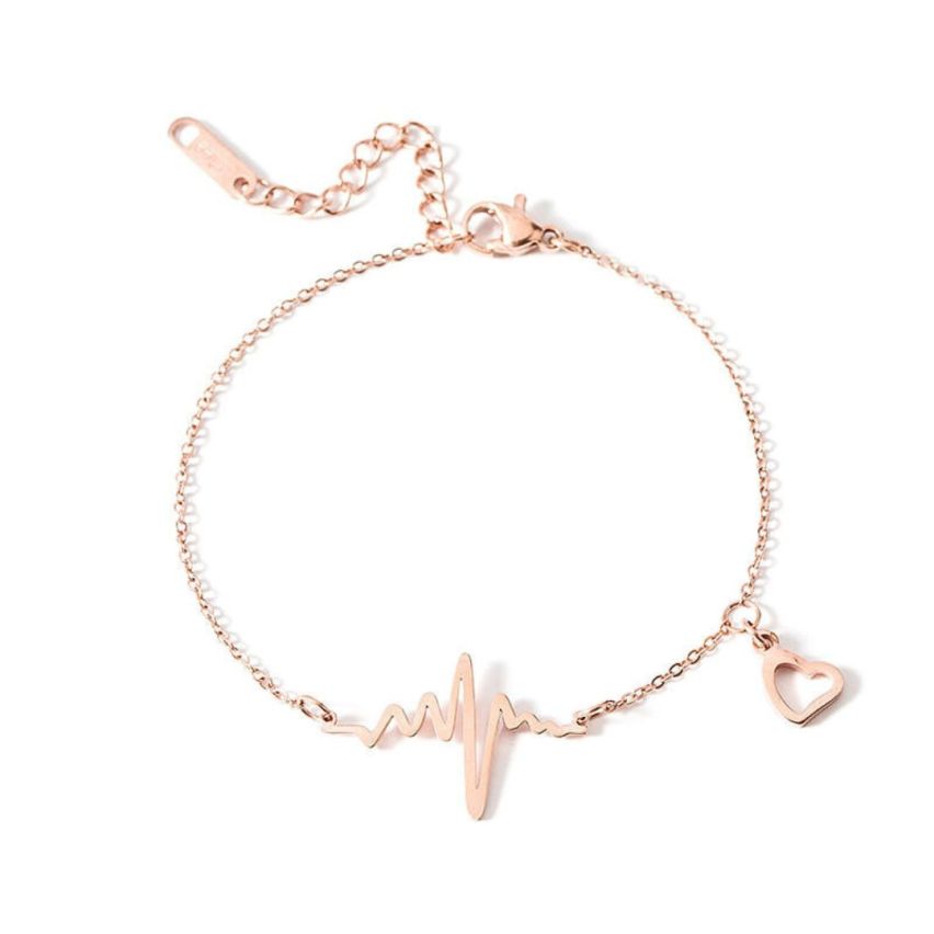 S.Steel Rose gold Plating Anklets Women-c