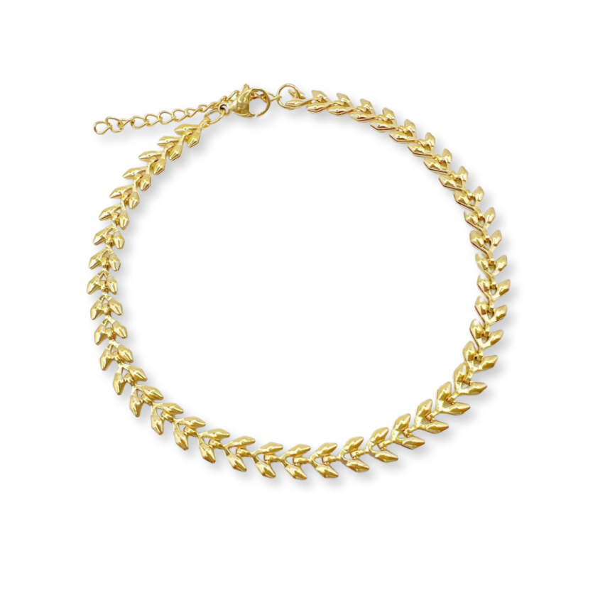 S.Steel Gold Plating Anklets Women-c 7g