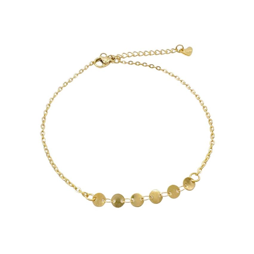 S.Steel Gold Plating Anklets Women-c 3.5g