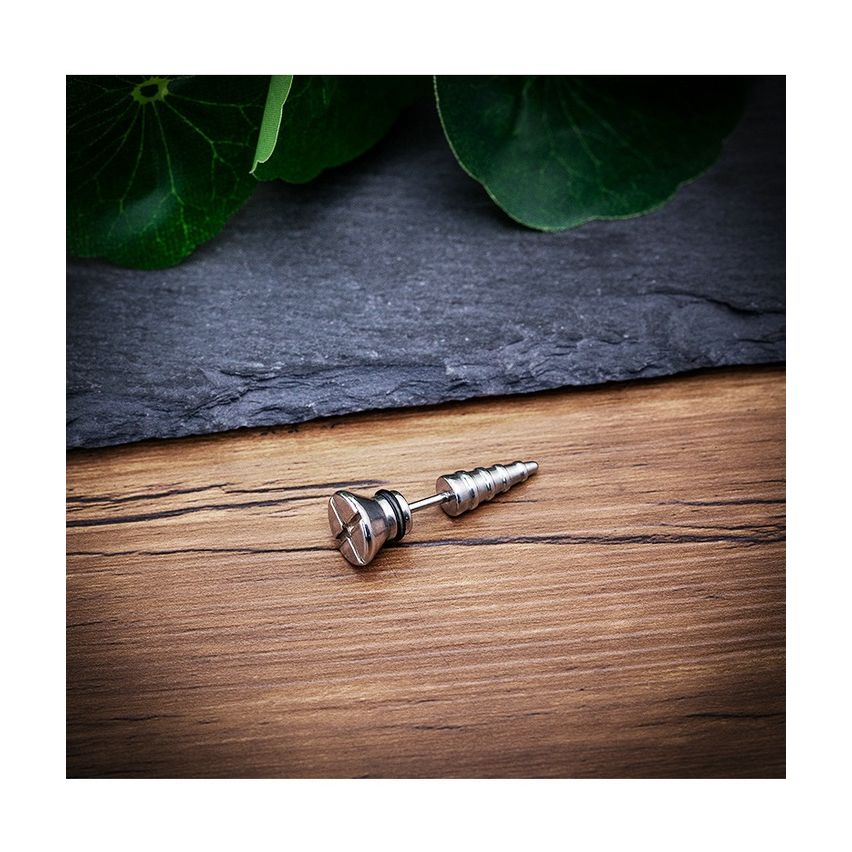 S.Steel Antique silver Geometric Men-c