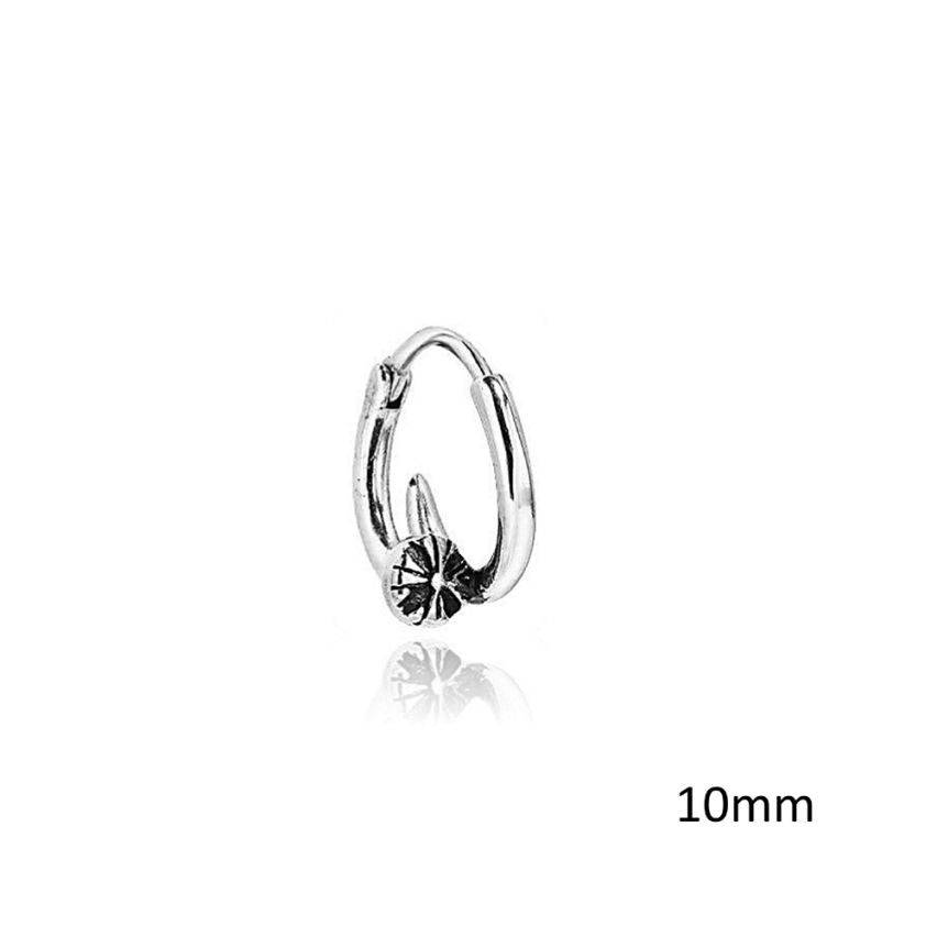 S.Steel Antique silver Hoop Men-c