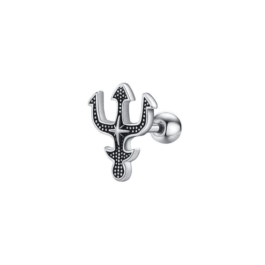 S.Steel Antique silver Stud Men-c