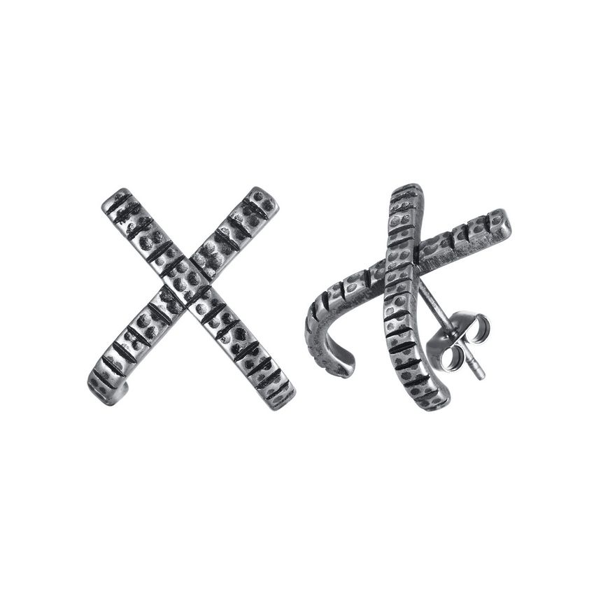 URBAN Antique silver S.Steel Stud Men-c 