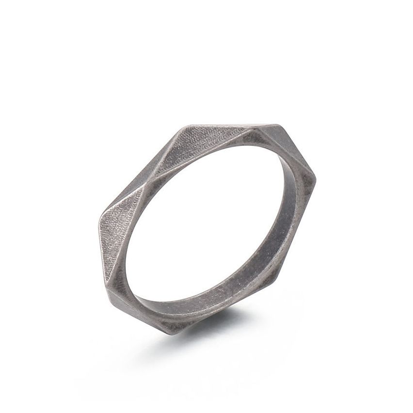 S.Steel Antique silver Urban Men-c