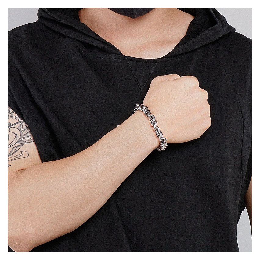 S.Steel Antique silver Balinese Men-c