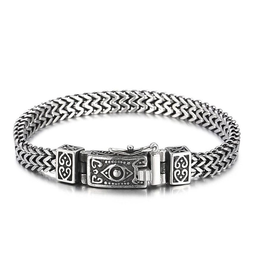 S.Steel Antique silver Balinese Men-c 36g 215x8mm