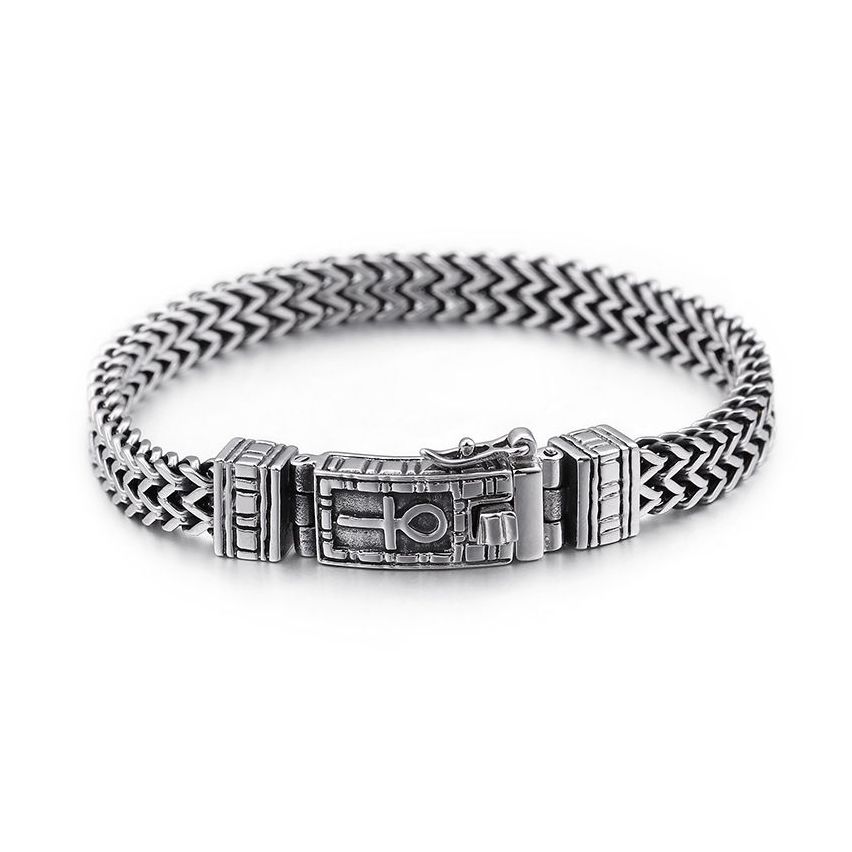 Titanium Steel Antique silver Balinese Men-c