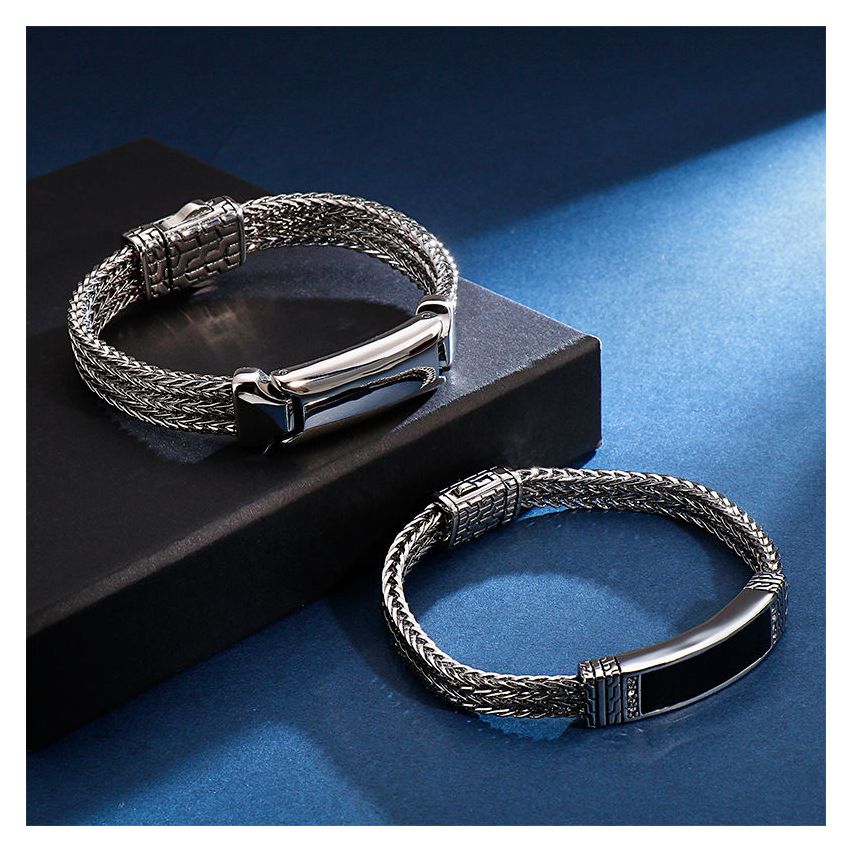 S.Steel Antique silver Balinese Men-c