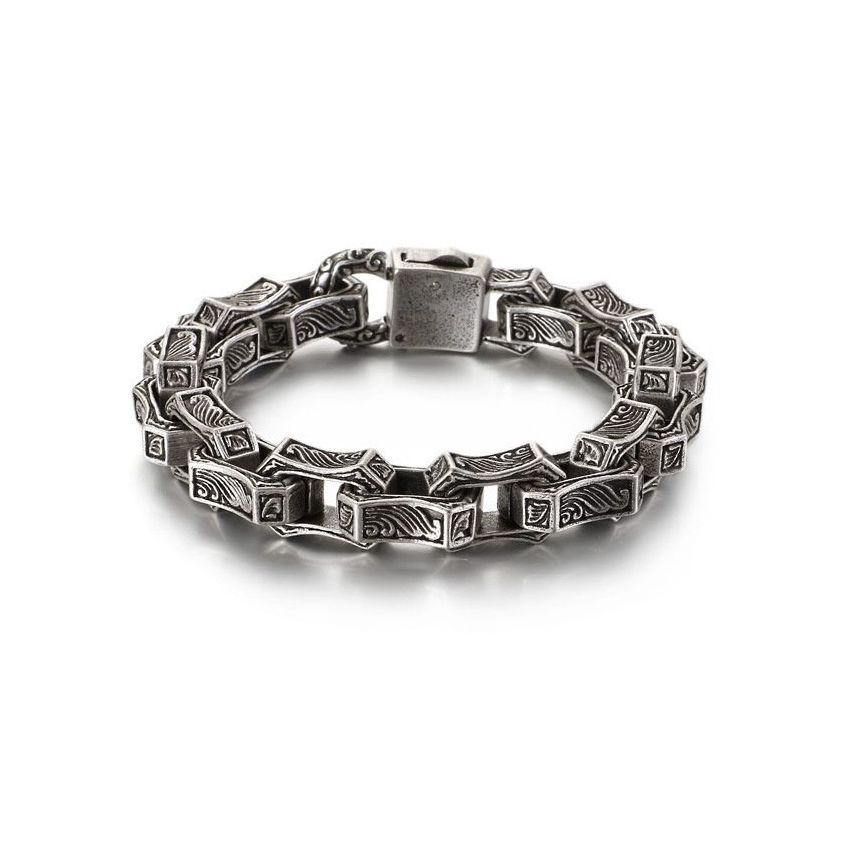 S.Steel Antique silver Balinese Men-c