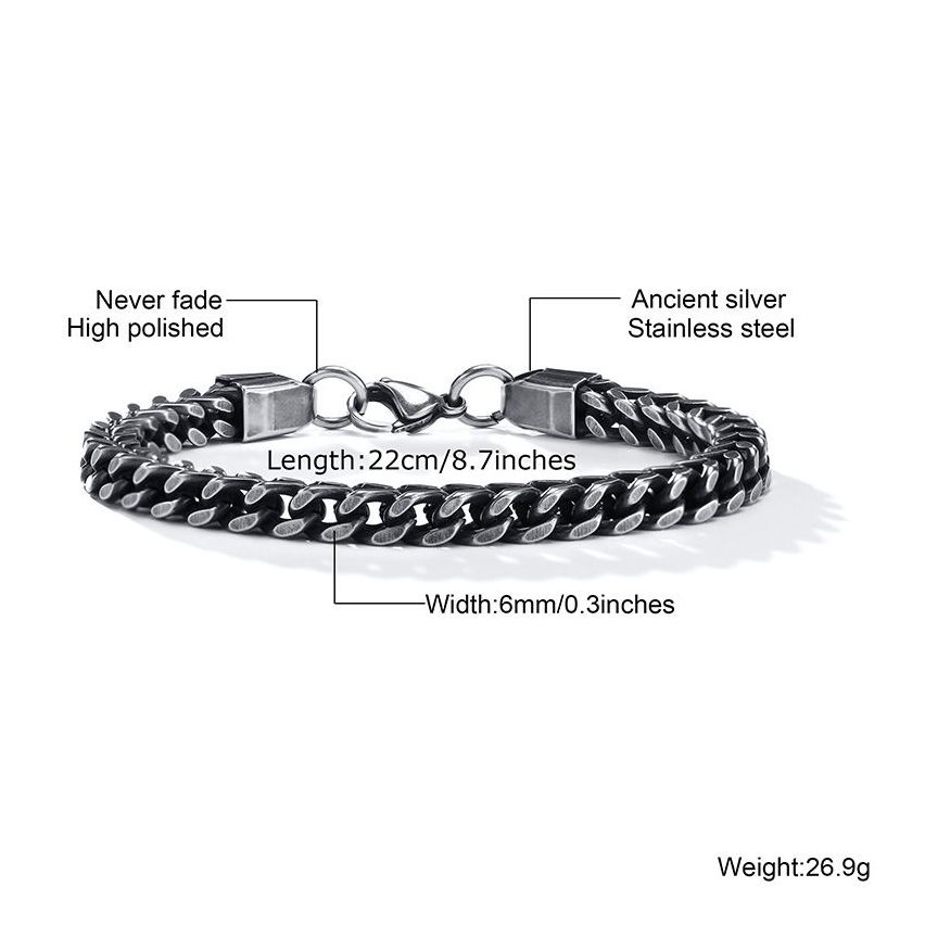 S.Steel Antique silver Balinese Men-c