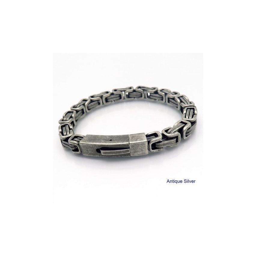 S.Steel Antique silver Urban Men-c