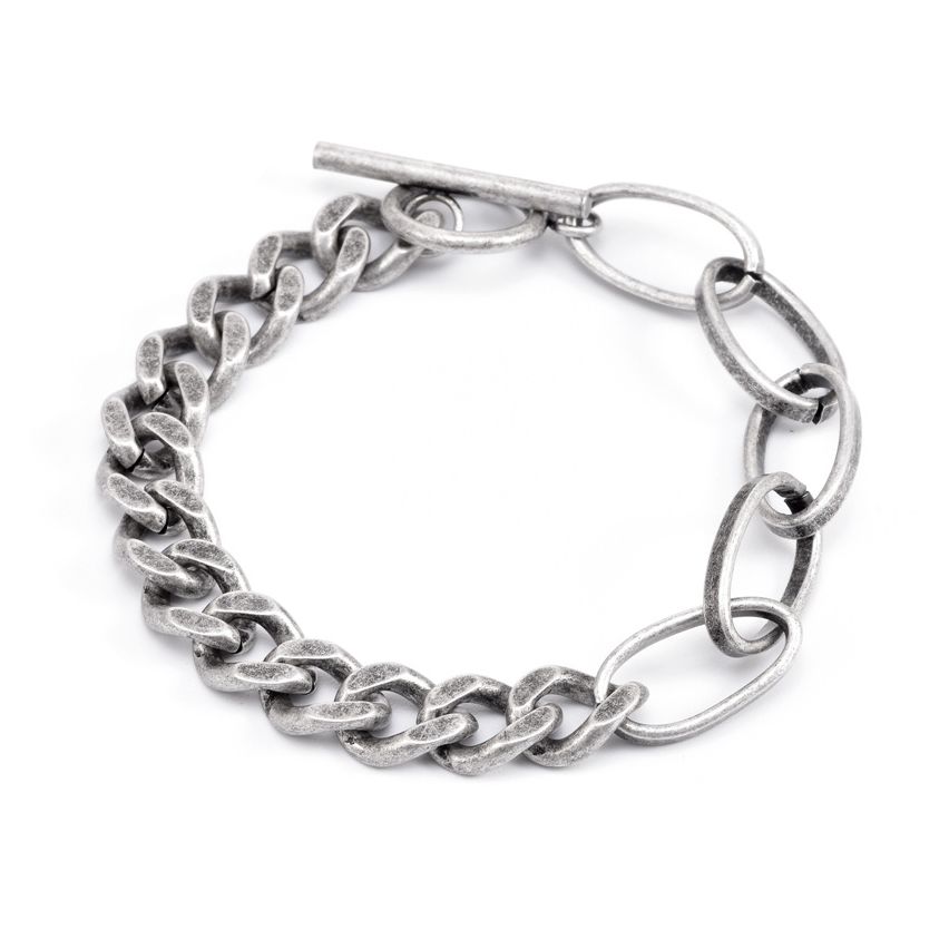 S.Steel Antique silver Urban Men-c 20g