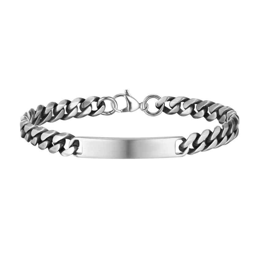 S.Steel Antique silver With Plate Men-c