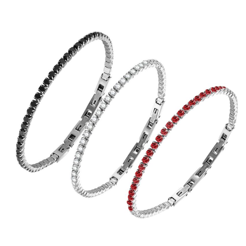 S.Steel With extension Unisex Zircon Tennis Men-c 5.8g 200x3mm - 2.7mm 