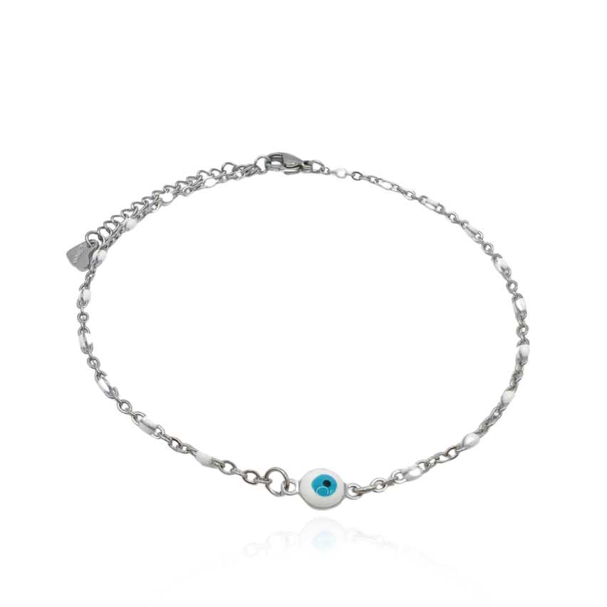 S.Steel White Anklets Women-c 4g