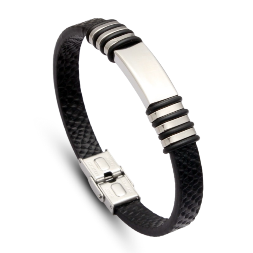 S.Steel Leather Men-c 20g