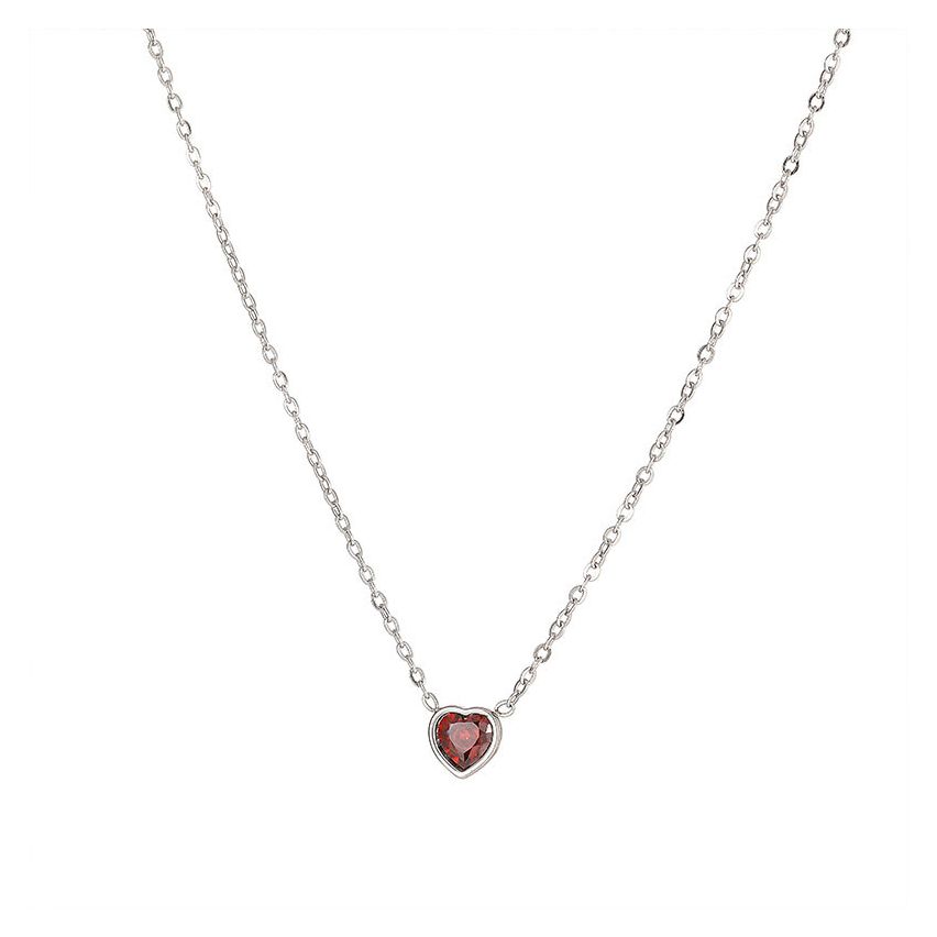 S.Steel Red Zircon In love Women-c