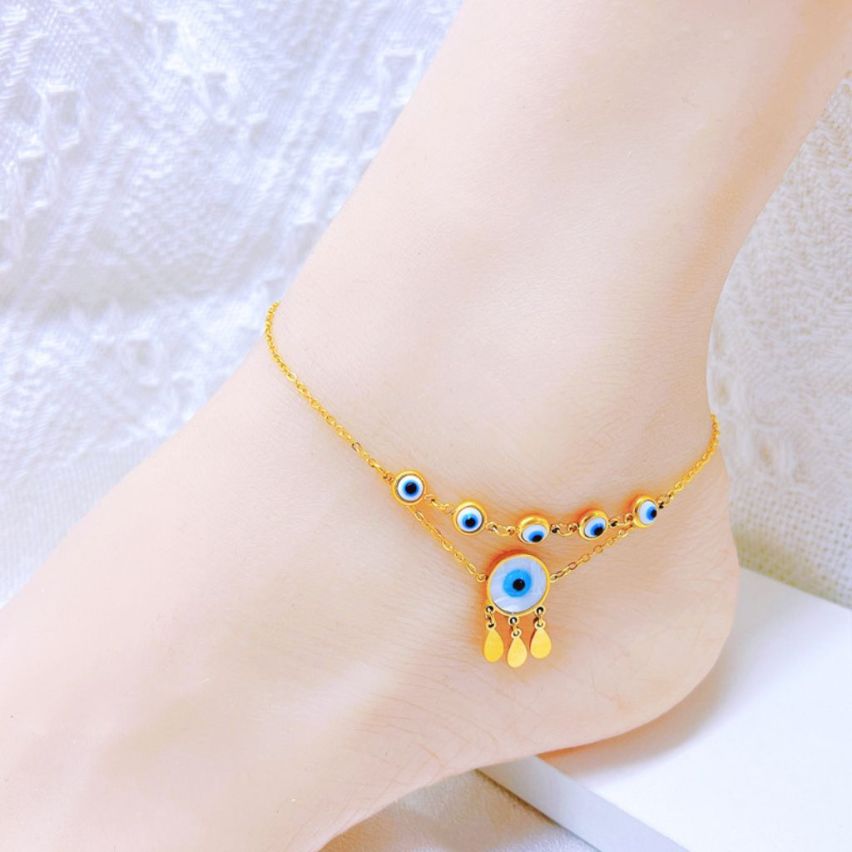 S.Steel Gold Plating Anklets Women-c