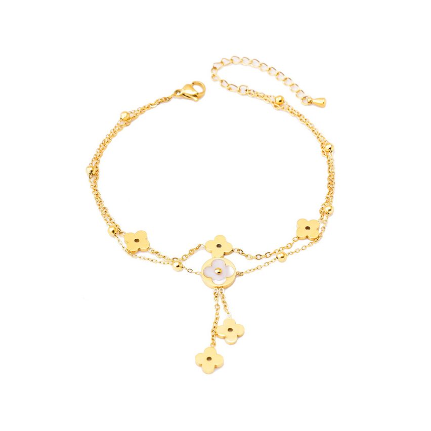 S.Steel Gold Plating Anklets Women-c 5g