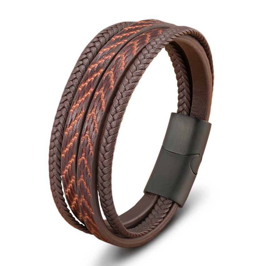 Brown Leather Multilayer Men 28g 