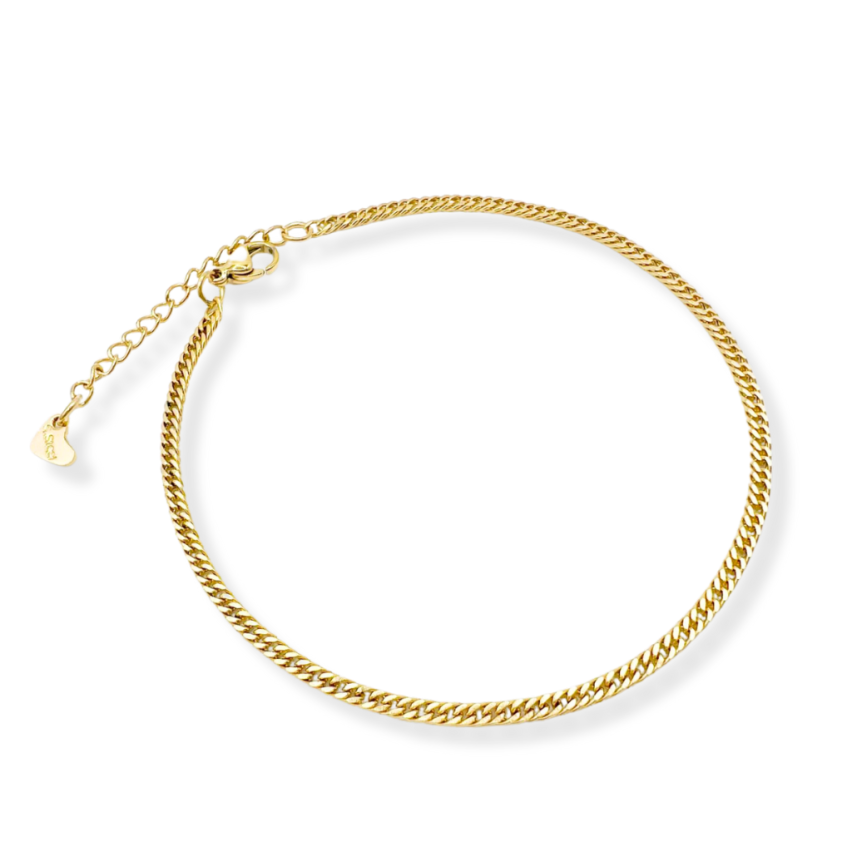 S.Steel Gold Plating Anklets Women-c 5.3g 270x2.8mm