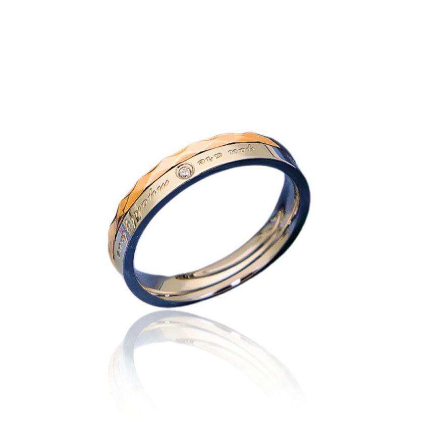 S.Steel Combined Zircon Wedding Women-c - 1.8mm EU50 - ES10 - US5