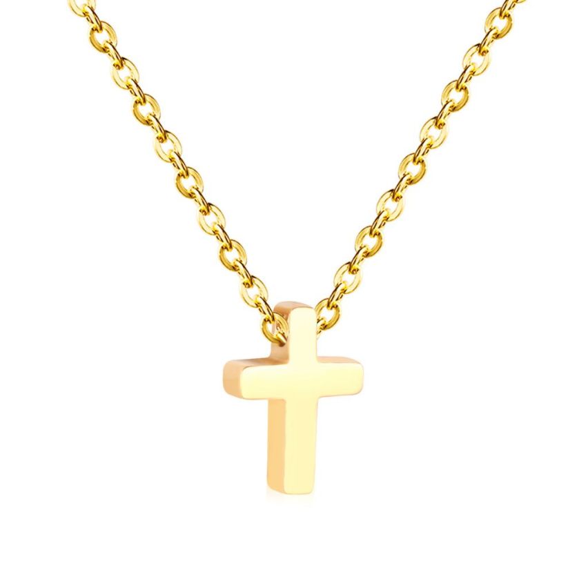 S.Steel Gold Plating Cross Men-c 25g