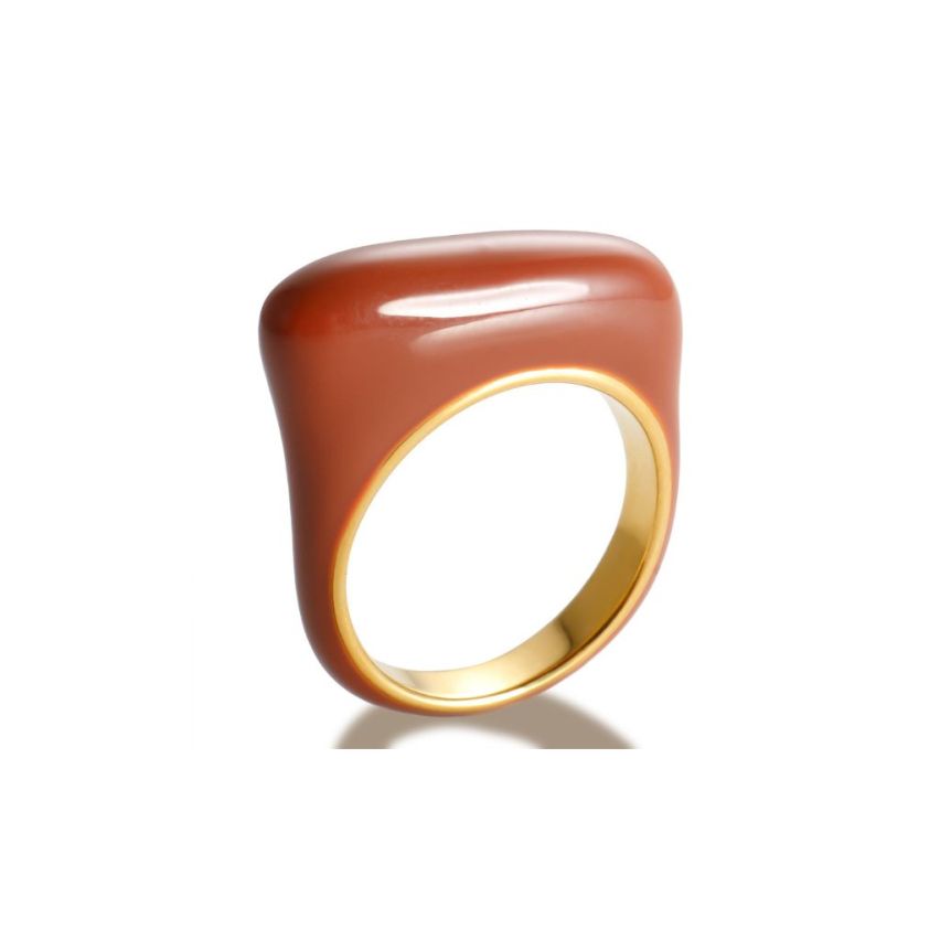 S.Steel Brown Enamel Smooth Women-c EU52 - ES12 - US6