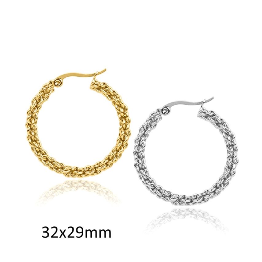 S.Steel Hoop Earrings