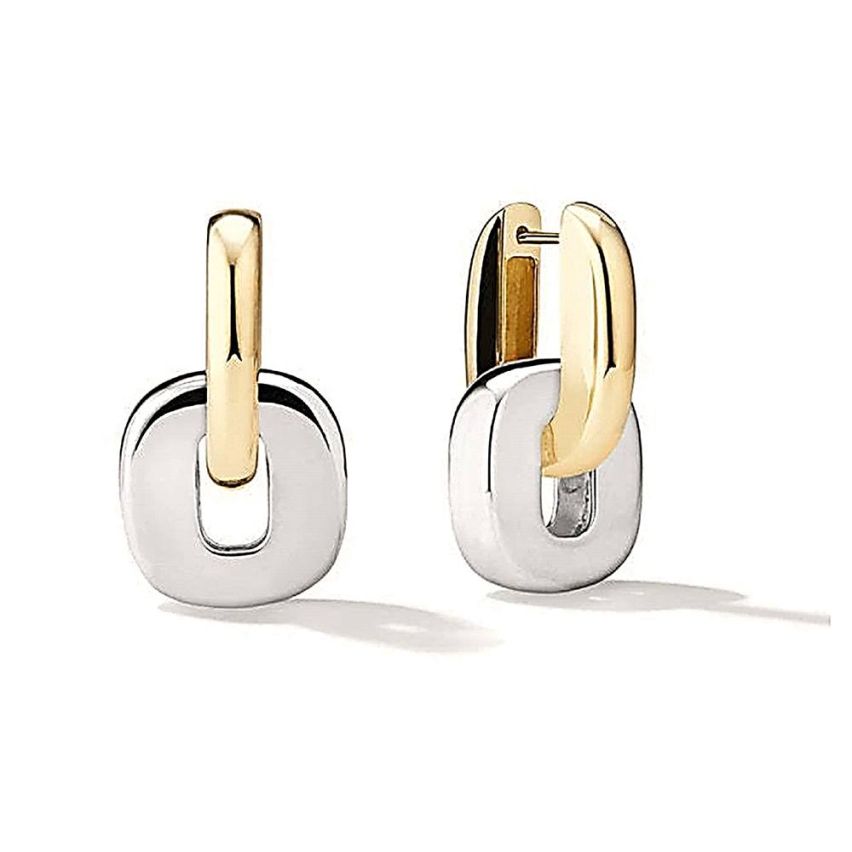 Two plating color  S.Steel Smooth Earrings