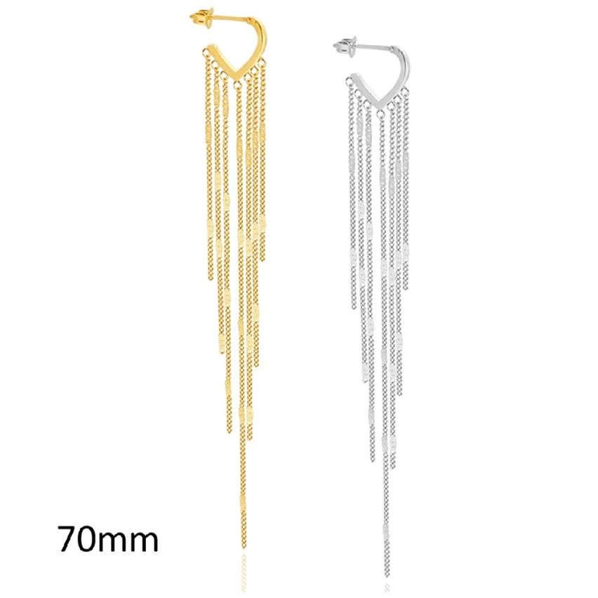S.Steel Long Earrings