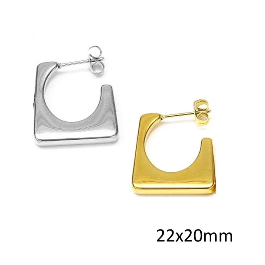 S.Steel Hoop Earrings