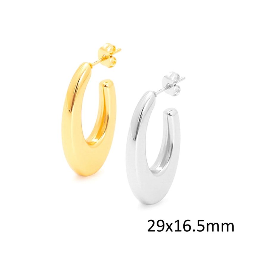 S.Steel Hoop Earrings