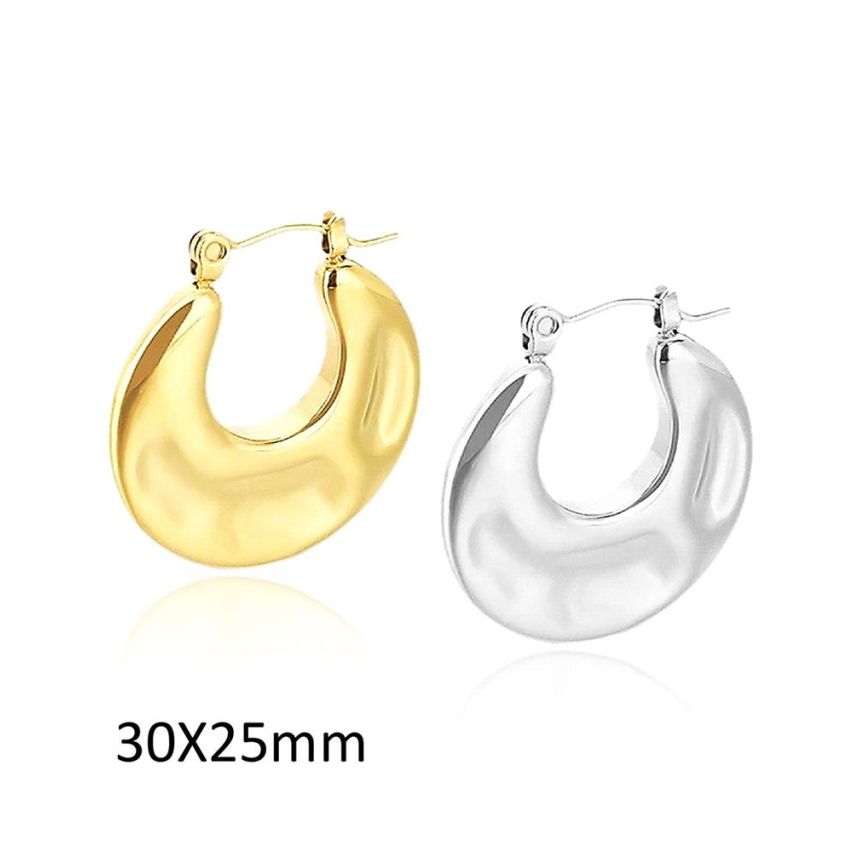 S.Steel Hoop Earrings