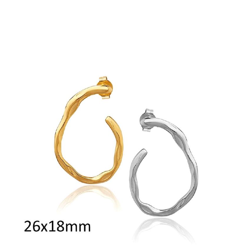 S.Steel Smooth Earrings