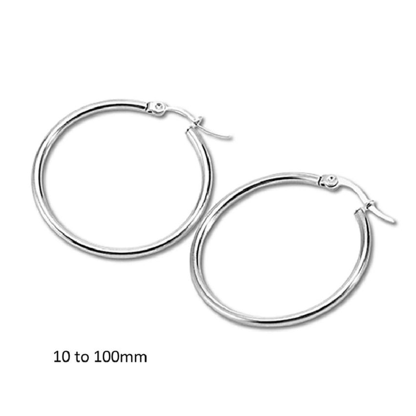 Shiny S.Steel Hoop (Standard) Earrings