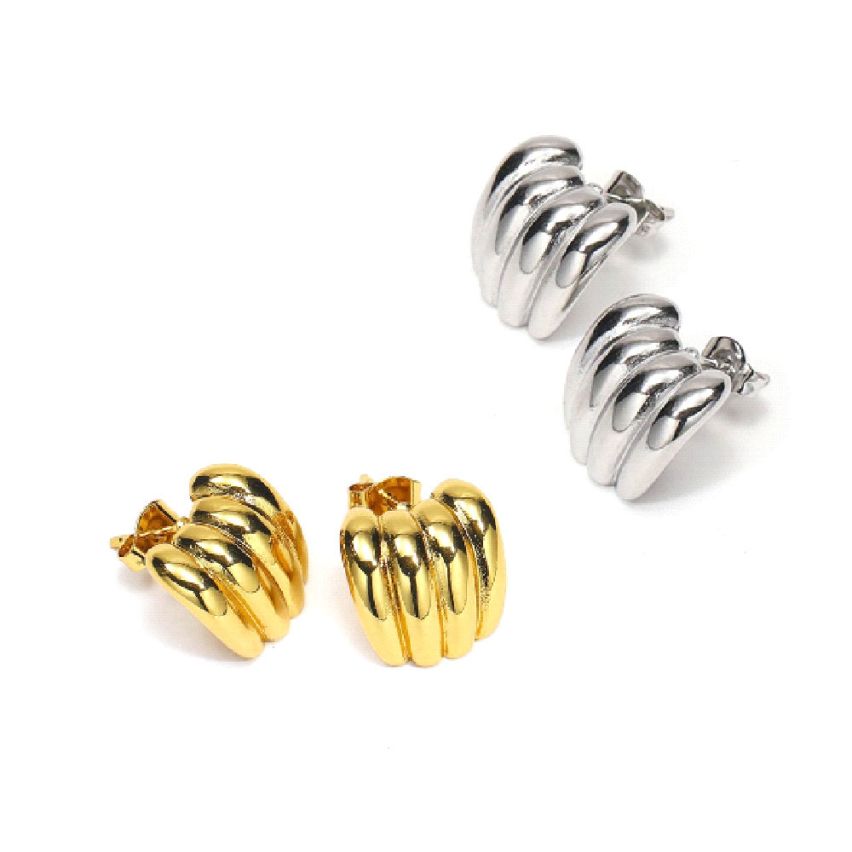 S.Steel Smooth Earrings