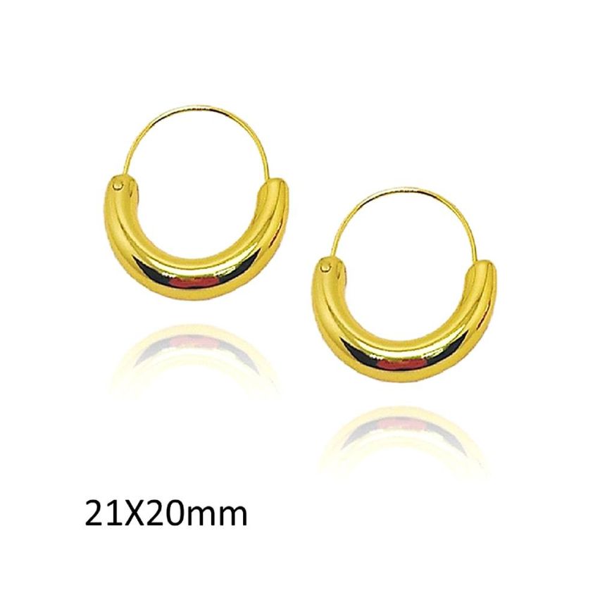 Gold Plating S.Steel Hoop Earrings