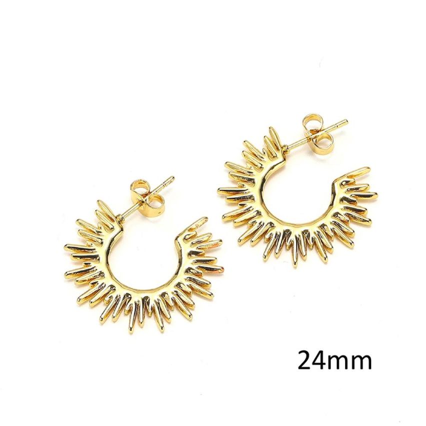 Gold Plating S.Steel Hoop Earrings