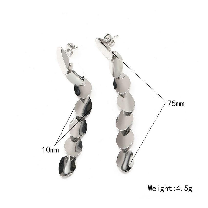 S.Steel Long Earrings