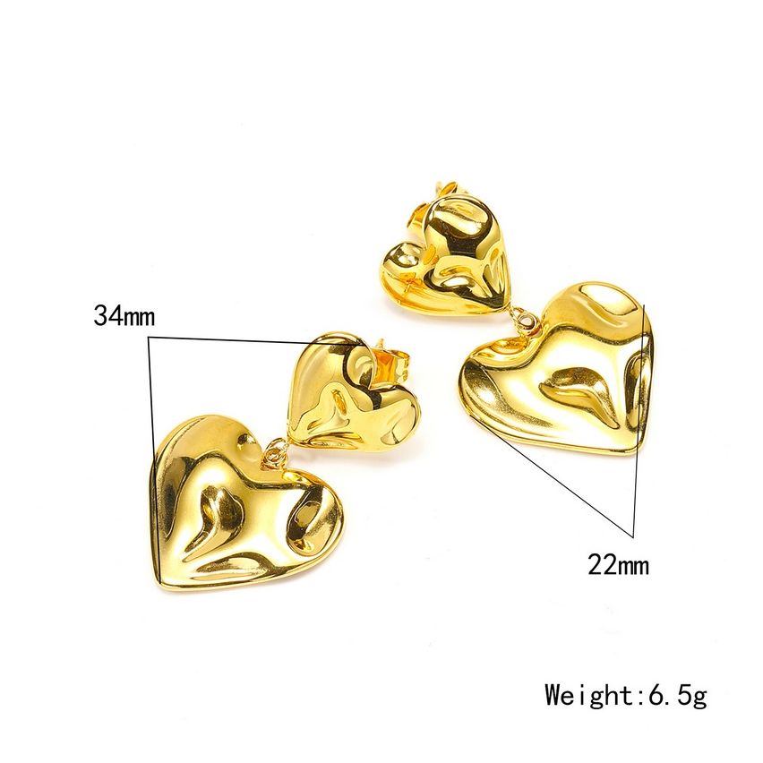 Gold Plating S.Steel Long Earrings