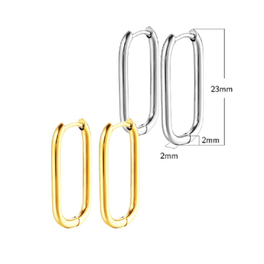 S.Steel Hoop (Standard) Earrings
