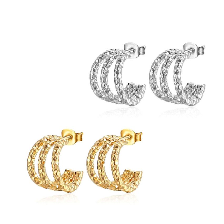 S.Steel Hoop Earrings