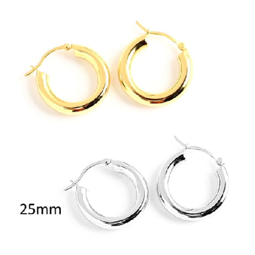 S.Steel Hoop (Standard) Earrings