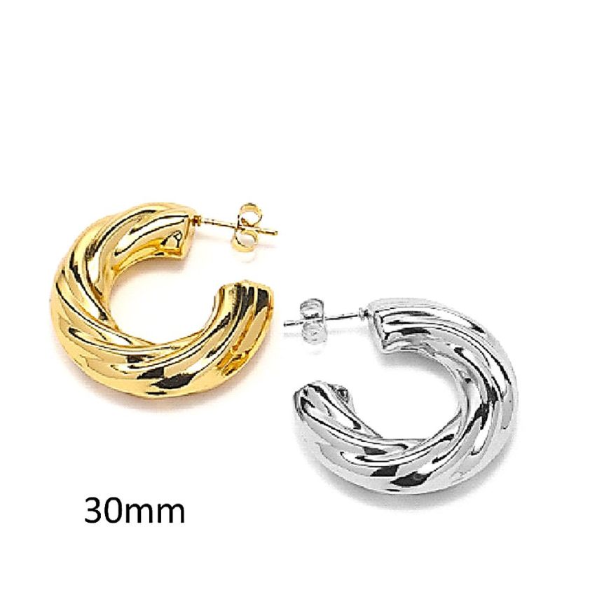 S.Steel Hoop Earrings